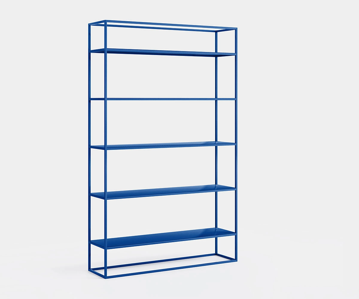 Offenes Metallregal 120 cm breit Dunkelblau