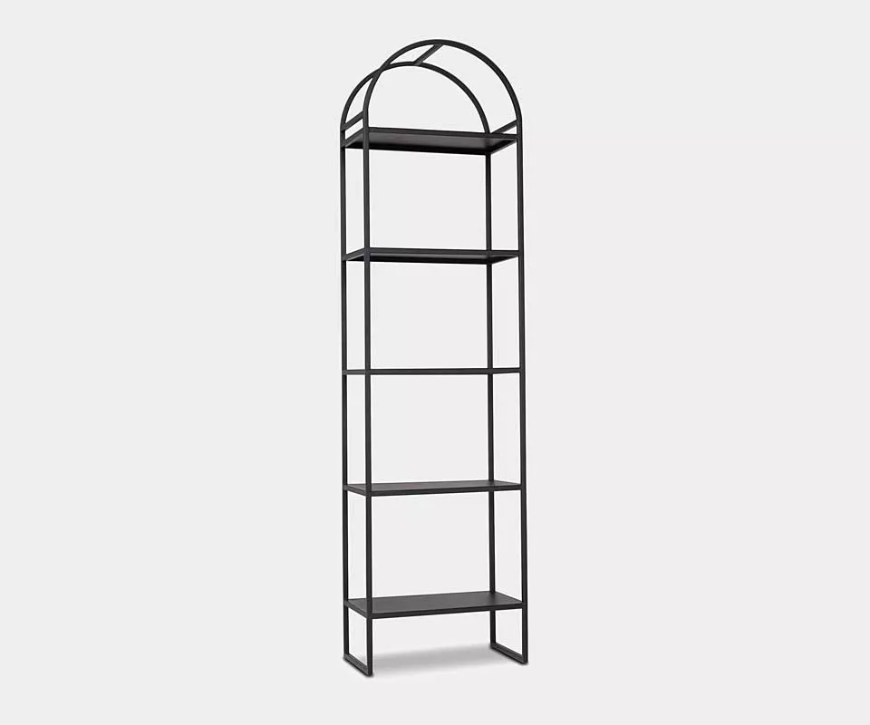 ARCUS Metallregal 190 cm Schwarzes Regal aus Metall schmal und modern