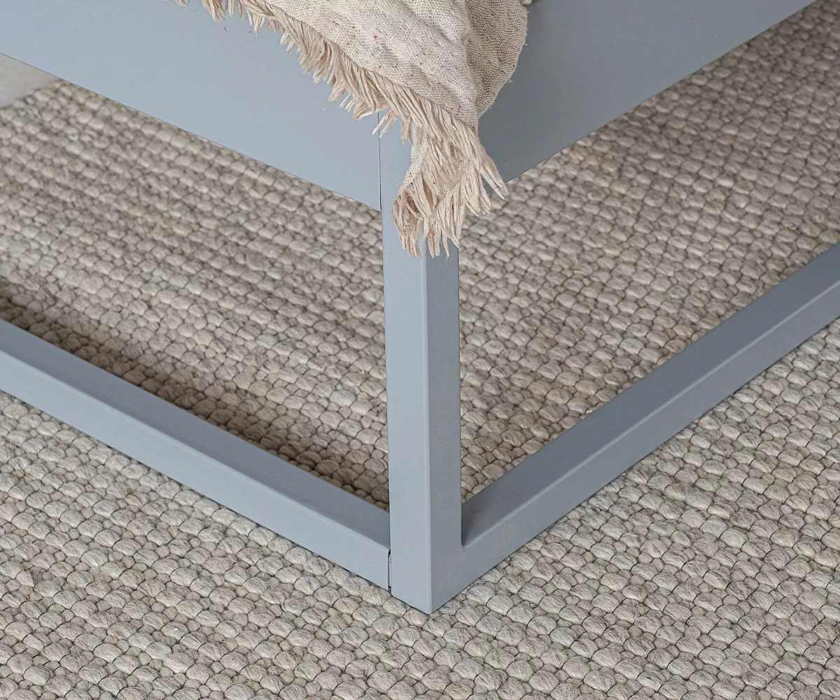 Simplex Metallbett Grau - Nahaufnahme Nahaufnahme Grau - Metallbett