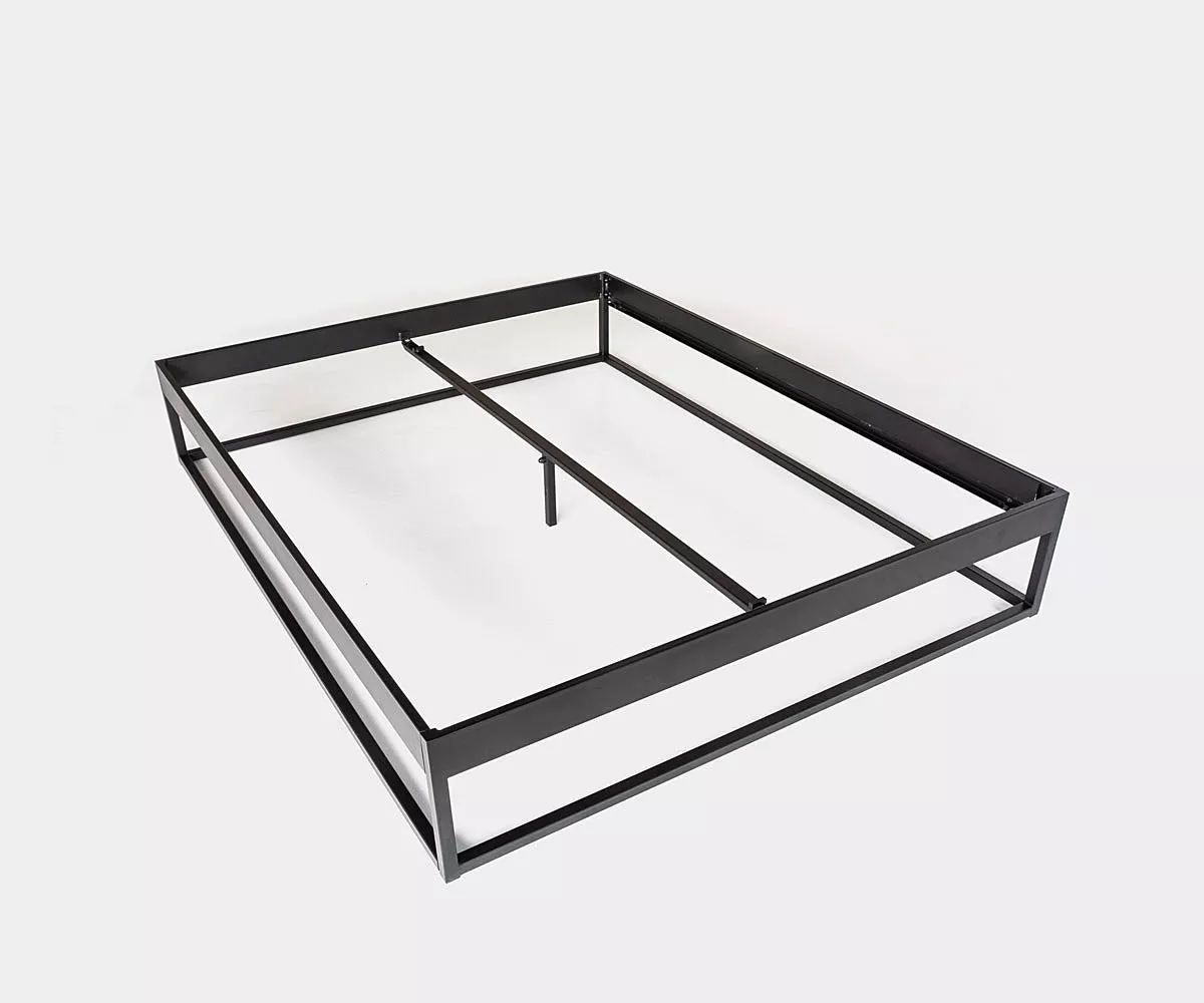 SIMPLEX Bettrahmen SIMPLEX Bett Metallrahmen in Schwarz ohne Lattenrost