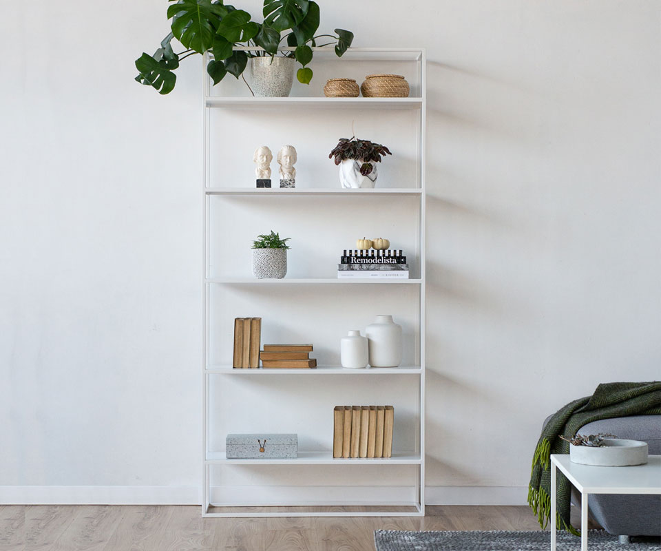 SIMPLEX Regal 90 cm – Handgefertigt in Weiß, Modern und Schlicht