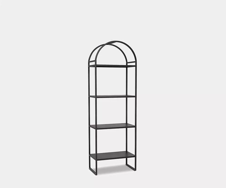 ARCUS Metallregal Regal aus Metall in Schwarz 50 cm breit schmal
