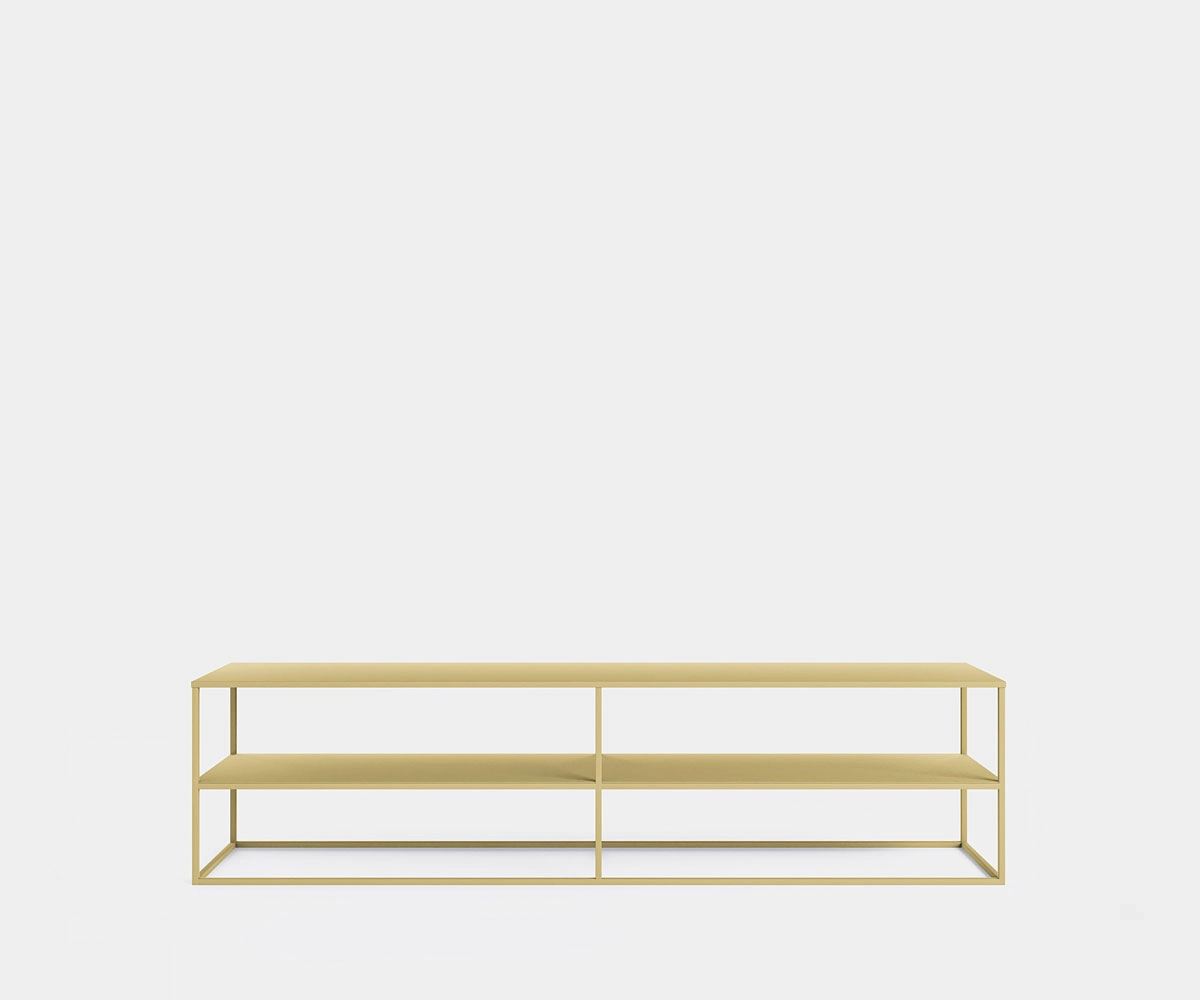 Fernsehtisch aus Metall 200 cm Beige