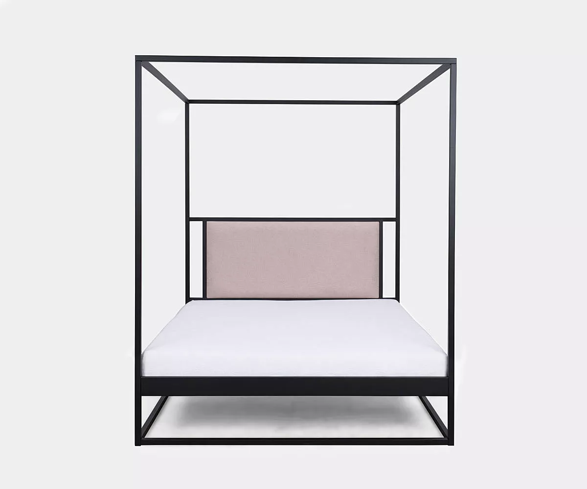 MOLIS-Himmelbett in beige, Frontansicht MOLIS-Himmelbett in beige, Frontansicht