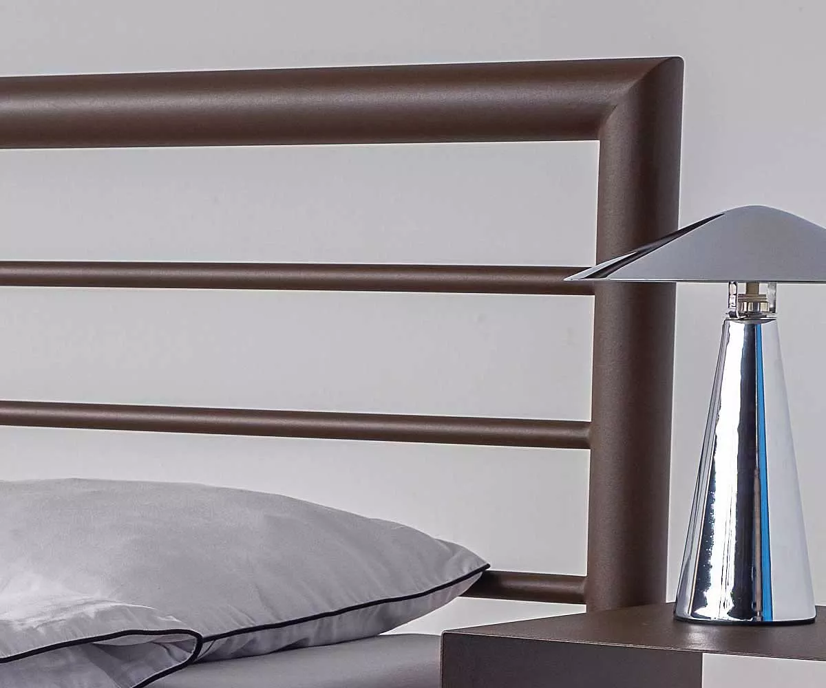 Caligo Metallbett Braun - Kopfteil Metallbett Braun pulverbeschichtet - Kopfteil