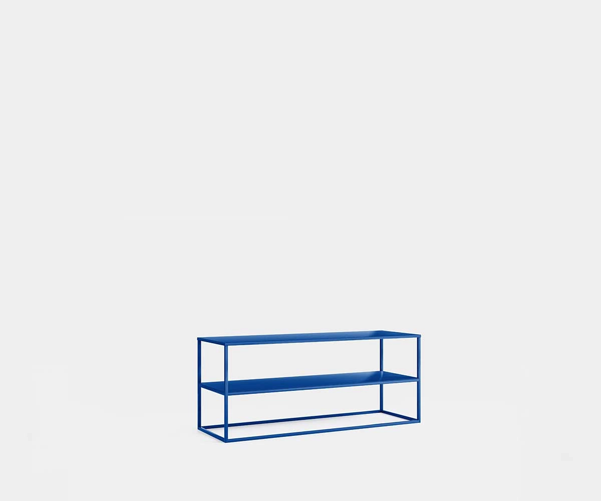 TV lowboard 120 cm Dunkelblau Metall
