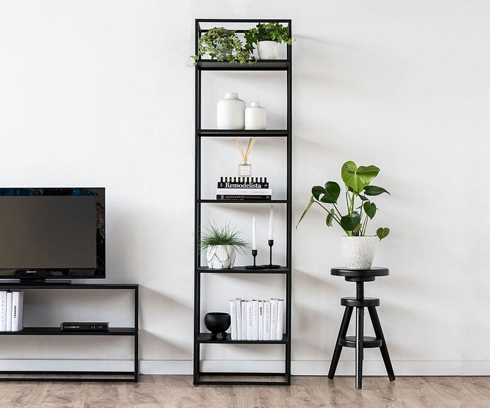 SIMPLEX Regal 50 cm – Handgefertigt in Schwarz, modern & geometrisch