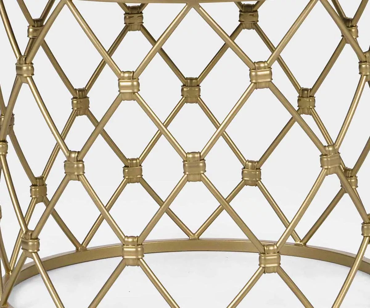 ARCUM Couchtisch Metall Detail Couchtisch aus Metall in Gold rund