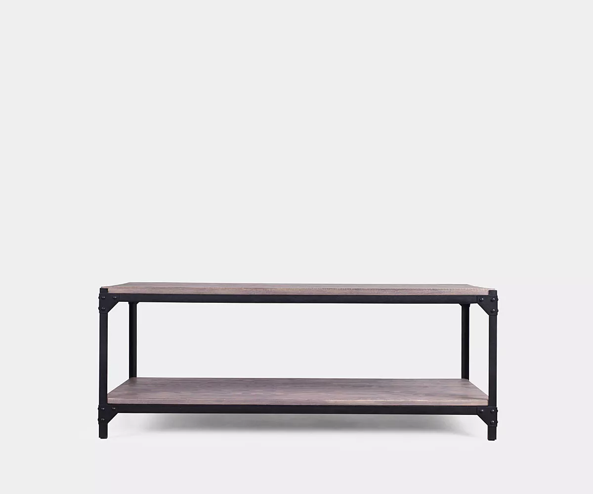Brooklyn Couchtisch aus Metall Schwarz Couchtisch aus Stahl in Schwarz und in industrial Stil